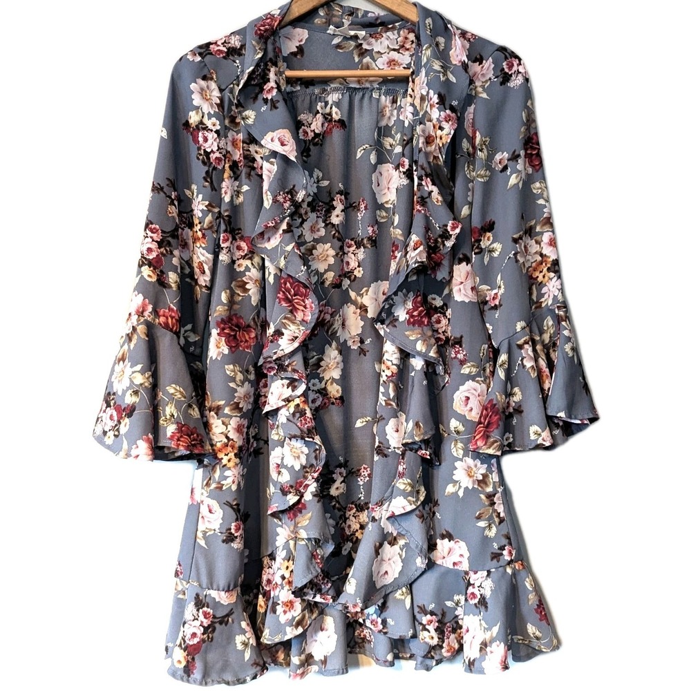 Small Women Open Duster Fairy Whimsigoth Romantic Boho Rosecore Coquette